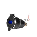 Αντάπτορας USB για αναπτήρα -4 RIDE- 12V, 2xUSB 3.0 + βολτόμετρο - universal