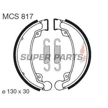 Σιαγόνες φρένων -TRW- MCS817, 130x30mm, Daelim Delfino/Daystar/Evolution, Honda CB/CD/CM/CMX Rebel/Night Hawk, Kymco Zing (1969-2005)