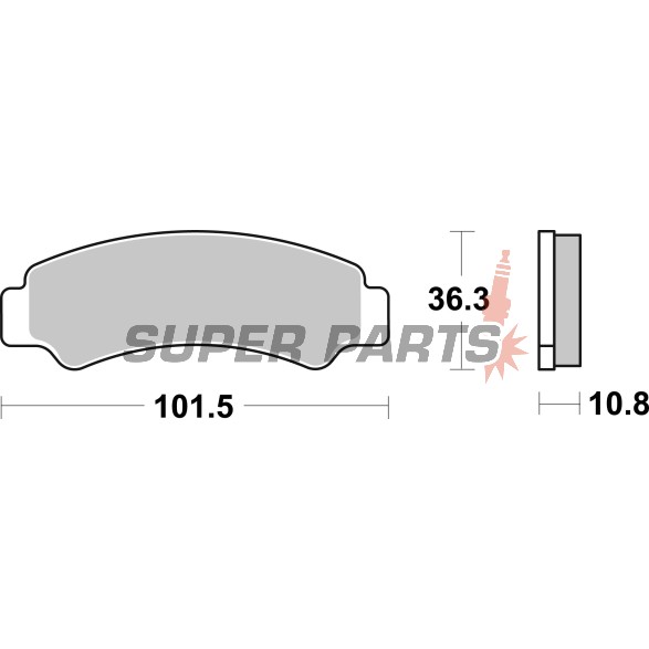 Τακάκια φρένων -BREMBO- 07KS08SD, Yamaha XJR 1300, BMW K1200/GS, CF Moto CForce/ZForce, Ducati Monster, KTM, Beta (1988-2023)