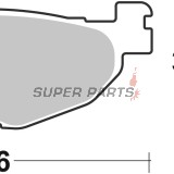 Τακάκια φρένων -BREMBO- 07059XS, Yamaha YP 400 Majesty (2005-2007)