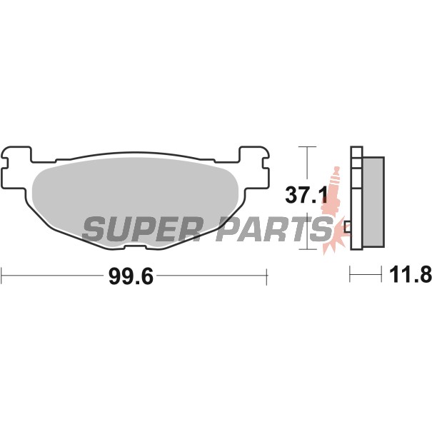 Τακάκια φρένων -BREMBO- 07059XS, Yamaha YP 400 Majesty (2005-2007)
