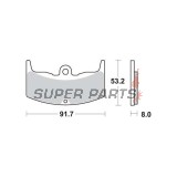 Τακάκια φρένων -TRW- MCB526, Honda CBX550F Supersport (1982-1984), MVX250F (1988), VT250F/500E (1982-1985), VTR250 Interceptor (1988)