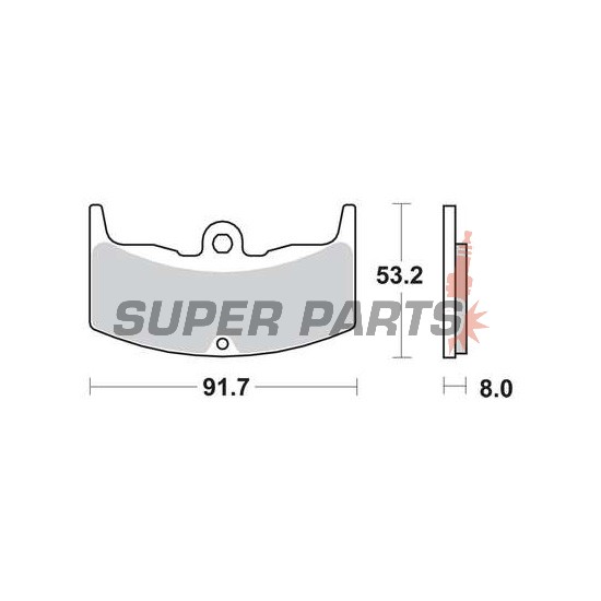 Τακάκια φρένων -TRW- MCB526, Honda CBX550F Supersport (1982-1984), MVX250F (1988), VT250F/500E (1982-1985), VTR250 Interceptor (1988)
