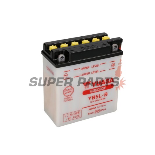 Μπαταρία -YUASA- YB5L-B + ELEKTROLIT, 5Ah 12V