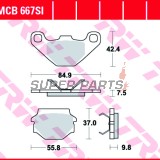 Τακάκια φρένων -TRW- MCB667SI, Aprilia MX 125 (2003-2007), RX 125 (2000-2001), Cagiva WMX 125 (1989), Husqvarna TC 510 & TE 510 (1990-1991)