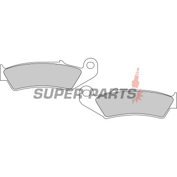 Τακάκια φρένων -FERODO- FDB495P, Honda NX125 Transcity, NX250, XL250R Baja, XLR125R, XR250R/600R, Kawasaki KX125