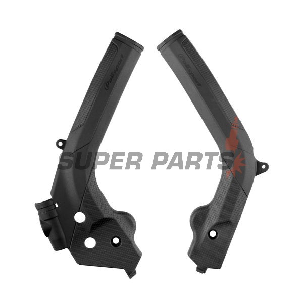 Προστατευτικά πλαισίου -POLISPORT- μαύρο, KTM EXC, SX, SX-F, XC-W 50-500 2016-2019
