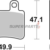 Τακάκια φρένων -BREMBO- 07048CC, Derbi Boulevard 125, Cross City 125, Senda 125, Terra 125 (2003-2008), Italjet Jet Set, Millenium 100-150 (2001-2003), Peugeot Elyseo 125, 150, Elystar 50, Satelis 125, 250, 600 (2000-2007)