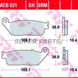 Τακάκια φρένων -TRW- MCB631SH, Honda CBR1000F (1990-1992), Honda RVF750R (1994-1997), Honda ST1100 Pan European/ABS (1990-2001), Kymco People 250 (2004-2005), Yamaha MT-01 1700 (2004-2011), Yamaha X-Max 125 ABS (2011-2012)