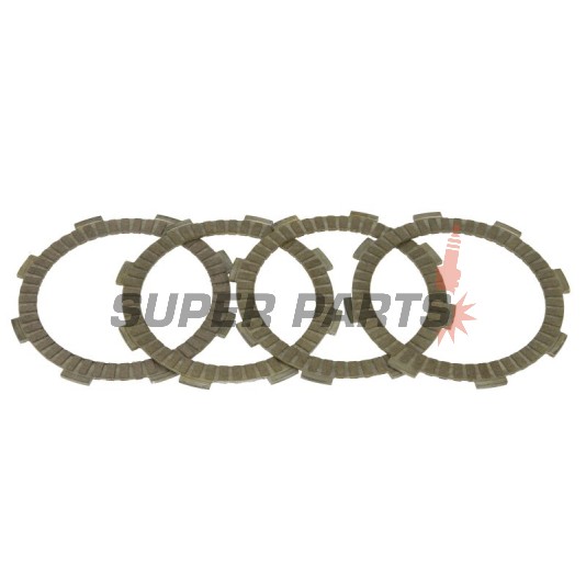 Σετ δίσκων συμπλέκτη -TRW- MCC102-4, Honda ATC 185/200E, CR/CRF/CRM 60-100, MB/MBX/MT/MTX/NSR 75-80, TRX 90, XL/XR 100, Yamaha XT/YBR 125 (1974-2016)