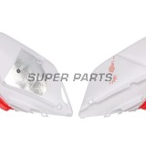 Πίσω πλαϊνά πλαστικά -POLISPORT- κόκκινο/λευκό, HONDA CRF 450 2007-2008