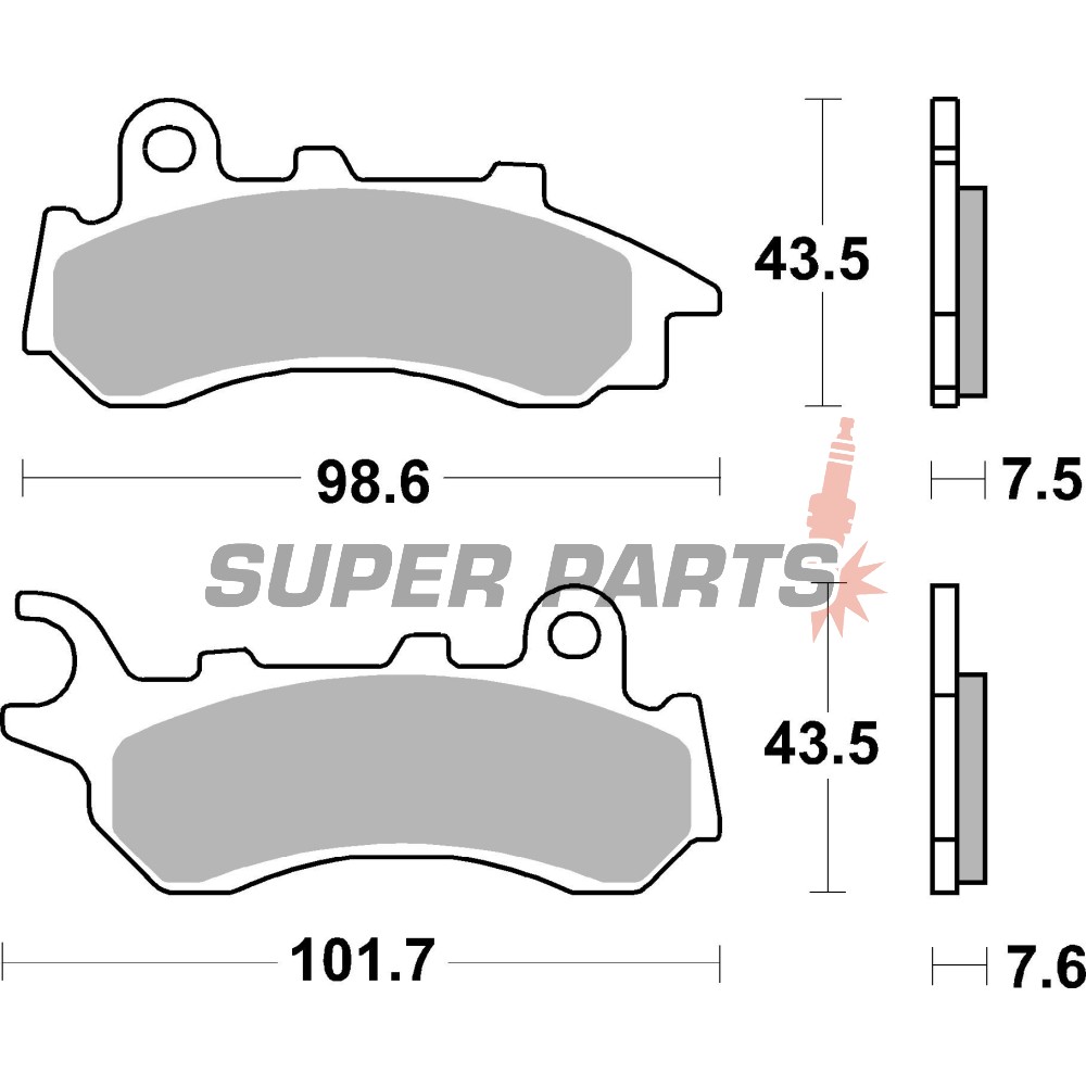Τακάκια φρένων -BREMBO- 07118XS, Honda PCX 125, 150 (2018-2020)