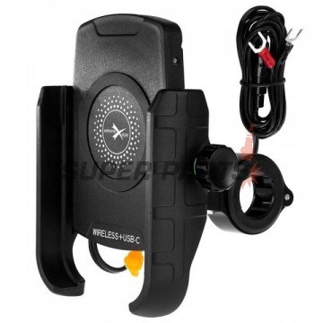 Βάση τηλεφώνου -4 RIDE- με ασύρματο φορτιστής + USB C, αντικραδασμικό - universal