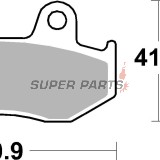 Τακάκια φρένων -BREMBO- 07038XS, Suzuki AN250-400 Burgman 1998-2007