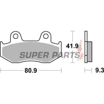 Τακάκια φρένων -BREMBO- 07038XS, Suzuki AN250-400 Burgman 1998-2007