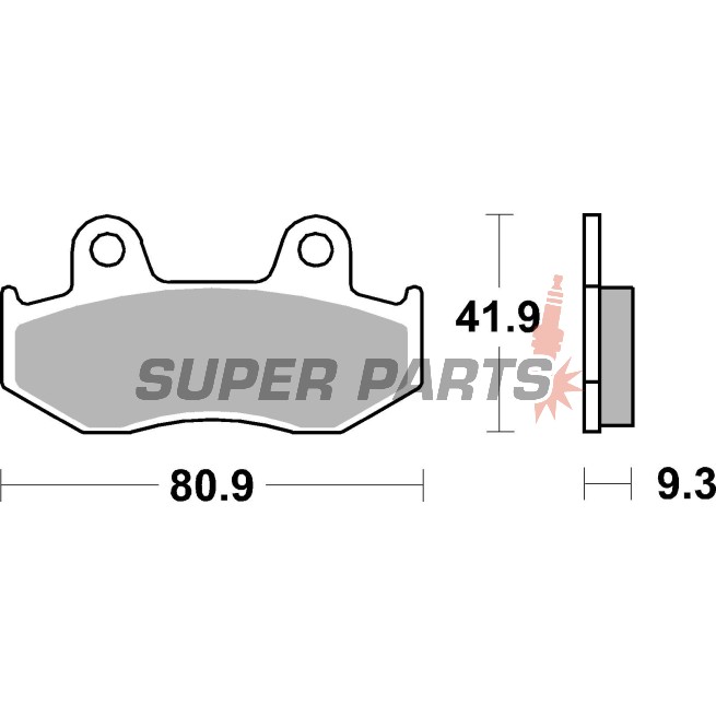 Τακάκια φρένων -BREMBO- 07038XS, Suzuki AN250-400 Burgman 1998-2007