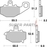 Τακάκια φρένων -BREMBO- 07KA1617, Kawasaki ER-6F/ER-6N/GPZ 1100 (1995-2016)