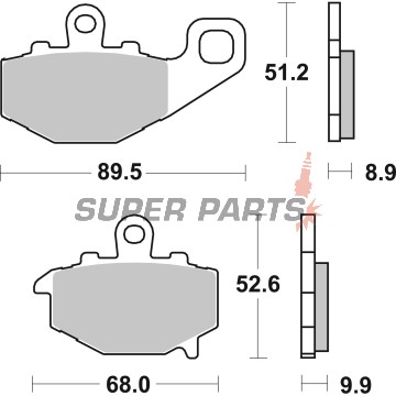 Τακάκια φρένων -BREMBO- 07KA16SP, Aeon Overland 125-180, Arctic Cat DVX 90, Benelli Caffenero 250, Cagiva Canyon/Elefant 500-1000, CAN-AM Commander/Maverick 800-1000, Honda CBF/NSR/XL 50-250, Kawasaki Ninja/KLE/Z 125-1000, Yamaha XTZ/YBR/YFM 50-750, Trium