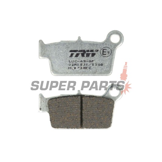 Τακάκια φρένων -TRW- MCB739EC, Aprilia MXV/RXV/SXV, Beta RR, Gas Gas EC, Kawasaki KLX/KX/KXF, Suzuki RM-Z/RM-X, TM EN/MX/SMR, Yamaha WR/YZ (2003-2020)