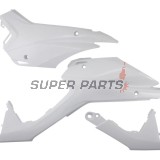 Μπροστινά πλαϊνά πλαστικά -POLISPORT- λευκά (κάτω), HONDA CRF 110 2013-2018