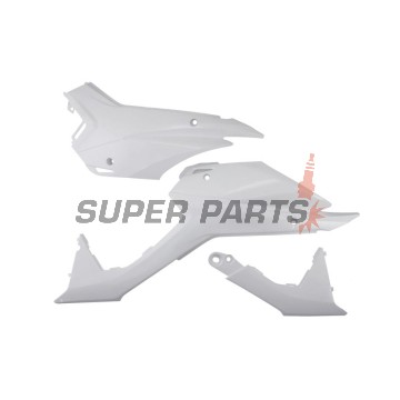 Μπροστινά πλαϊνά πλαστικά -POLISPORT- λευκά (κάτω), HONDA CRF 110 2013-2018