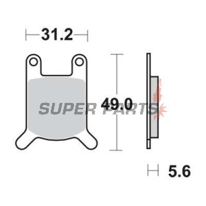 Τακάκια φρένων -TRW- MCB508, Beta MS50 Squirrel50 Fantic Strada Super Six 50 Garelli Ciclone 50N Hercules Lotus80SA Horex Rebell80 N/Sport/T Malaguti Chopper Fifty Grizzly LX RCW VA WC Puch Cobra GS GTL Imola Lido Maxi Mini Maxi Monza P1 Pionier Ranger TT