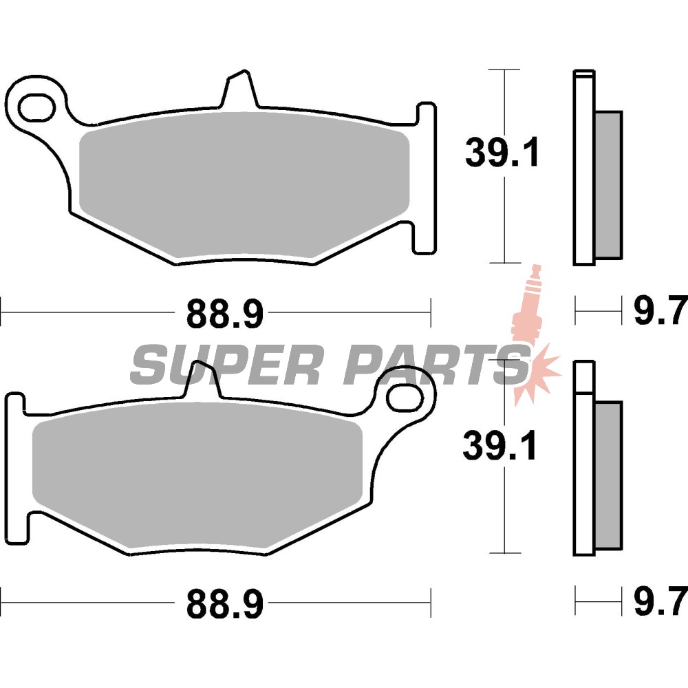 Τακάκια φρένων -BREMBO- 07SU32SP, Honda CB/CBR/VTX, Yamaha MT/YZF/FZ, Suzuki GSX/GSF/DL, Kawasaki Z/KLE 250-1300cc (1991-2022)
