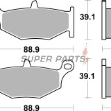 Τακάκια φρένων -BREMBO- 07SU32SP, Honda CB/CBR/VTX, Yamaha MT/YZF/FZ, Suzuki GSX/GSF/DL, Kawasaki Z/KLE 250-1300cc (1991-2022)