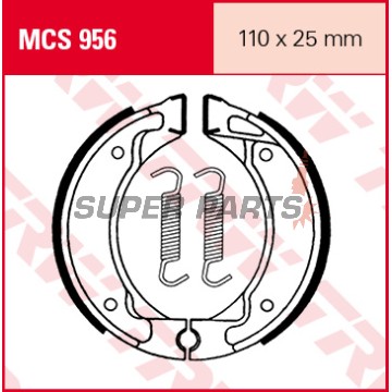 Σιαγόνες φρένων -TRW- MCS956, 110x25mm, MBK Active50 Booster/Booster NG/Booster Rocket Fizz50 Forte50 Flipper50 Yamaha CW50 BWS DT50/80 PW80 RS100 SR125 Crypton105 Breeze50