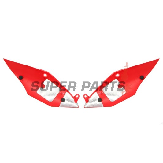 Πίσω πλαϊνά πλαστικά -POLISPORT- κόκκινα, HONDA CRF 250 2018-2021