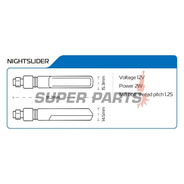 Σετ φλας -OXFORD- NightSlider 3 σε 1, διαδοχικά