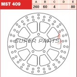 Δίσκος φρένου -TRW- MST409, 260mm, Aprilia Atlantic 500 Sprint (2002-2010), Scarabeo 125/300/400/500 (1999-2012), Sportcity 125/200/250/300 Cube (2004-2013); Derbi Boulevard 125 (2008-2012), Rambla 125/250/300i (2008-2012)