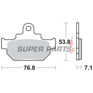 Τακάκια φρένων -TRW- MCB550, Maico 250/500 Cross-Enduro, Suzuki GZ Marauder 125/250, LS650 Savage, RM125, TU250X, VL Intruder 125/250LC (1985-2019)