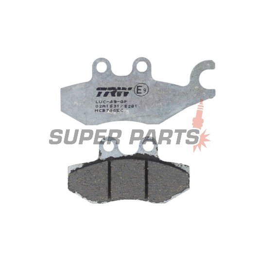 Τακάκια φρένων -TRW- MCB744EC, Aprilia SR, Sportcity; Derbi Boulevard; Vespa/Piaggio 946, Beverly, Carnaby, Fly, GT, GTS, GTV, Granturismo, Hexagon, Liberty, MP3, Primavera, Skipper, Sprint, Typhoon, X7, X8, X9, X10 (2000-2017)