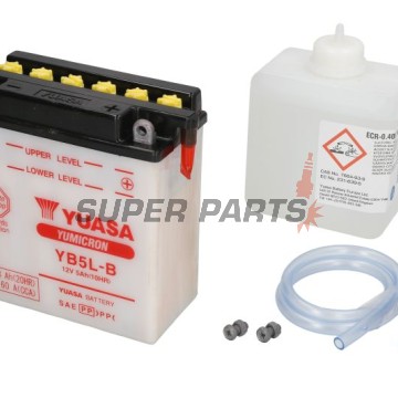 Μπαταρία -YUASA- YB5L-B + ELEKTROLIT, 5Ah 12V
