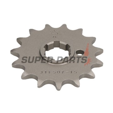 Μπροστινό γρανάζι -JT- JTF507,15, 15 δόντια, Cagiva WMX 250 1989-1992, Husqvarna CR 250 1990-1997, CR 360 1992-1994, WR 250 1990-1998, WR 360 1992-2002, Kawasaki KDX 250 1982-1985, KX 250 1979-1986, KX 420 1980, KX 500 1983-1986