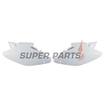 Πίσω πλαϊνά πλαστικά -POLISPORT- λευκά, HONDA CR 125/250 2002-2007