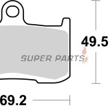 Τακάκια φρένων -BREMBO- 07KA23SR, Kawasaki Z800/Z900/Z1000, Suzuki B-King 1300 & GSX-S 750, Triumph Daytona 675/Street Triple 675/Speed Triple 1050/Tiger 1050, Indian Chieftain/Roadmaster, Victory Hammer/Vegas