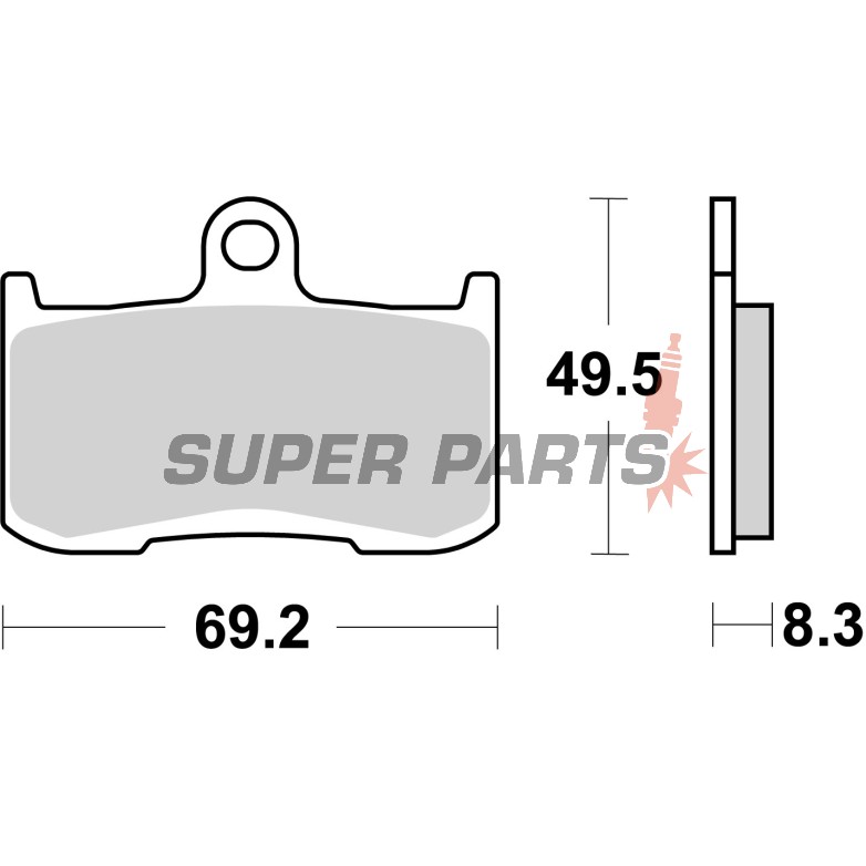 Τακάκια φρένων -BREMBO- 07KA23SR, Kawasaki Z800/Z900/Z1000, Suzuki B-King 1300 & GSX-S 750, Triumph Daytona 675/Street Triple 675/Speed Triple 1050/Tiger 1050, Indian Chieftain/Roadmaster, Victory Hammer/Vegas