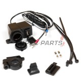 Αντάπτορας USB με αναπτήρα -4 RIDE- 12V, 2.1A, με βάση για τιμόνι 22mm - universal