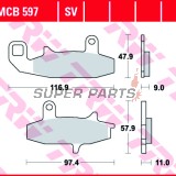 Τακάκια φρένων -TRW- MCB597, Honda VTZ250 Xelvis, Suzuki DR650/650R/RS/RSE/RE/SE, DR750S-800S Big (1988-1996)