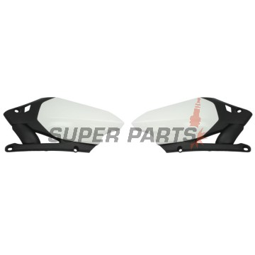 Πίσω πλαϊνά πλαστικά -POLISPORT- μαύρο/λευκό, YAMAHA YZ 450 2010-2013