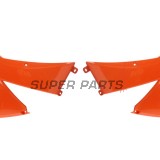 Μπροστινά πλαϊνά πλαστικά -POLISPORT- πορτοκαλί, KTM EXC, SX 125-380 2001-2004