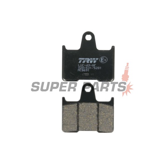 Τακάκια φρένων -TRW- MCB691, Honda CB400 Super Four (1999-2004), Kawasaki GTR1400 (2007-2017), ZX-14R Ninja 1400 (2006-2020), ZX-7RR Ninja 750 (1996-1999), ZZR1400 (2006-2019), MZ 1000S (2004-2005), Suzuki GSF650 Bandit/ABS (2005-2007)