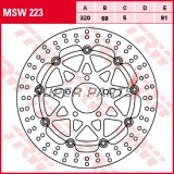Δίσκος φρένου -TRW- MSW223, 320mm, Suzuki GSX 1300R Hayabusa (1999-2007)/GSX 1400 (2001-2008)/GSX-R 600/750/1000 (1996-2003)/TL 1000S/1000R (1997-2003)