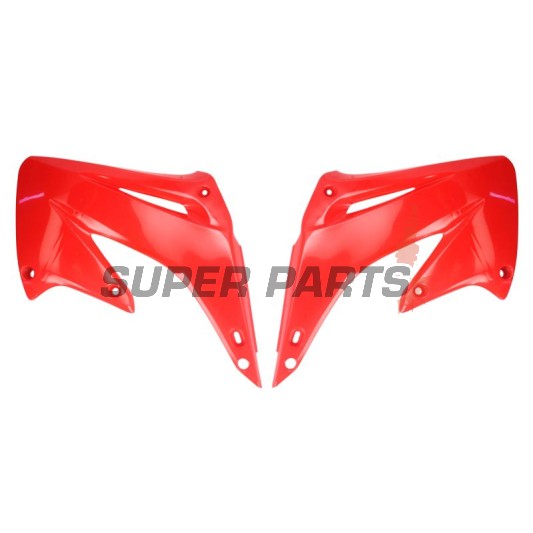 Μπροστινά πλαϊνά πλαστικά -POLISPORT- κόκκινα, HONDA CR 125/250 2002-2007