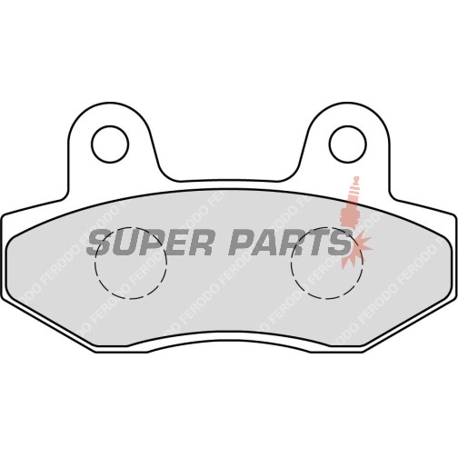 Τακάκια φρένων -FERODO- FDB312P, Honda CH Spacy/MBX 50-125, Hyosung GT/GV Aquila/Karion/XRX 125-650, Kymco Pulsar 125, Peugeot Django/Speedfight IV 50-125 1985-2015