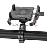 Βάση τηλεφώνου -4 RIDE- 62-90mm τηλέφωνο, με USB 3.0 φορτιστής, αντικραδασμικό, στήριξη για τιμόνι/καθρέφτης, μαύρη - universal