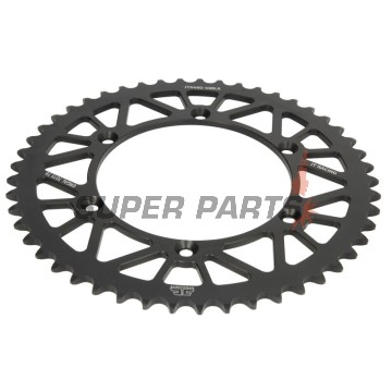 Πίσω γρανάζι -JT- JTA460,49BLK, 49 δόντια, μαύρο, αλουμινίου, Kawasaki KDX 200 1984-1985, 1987-1988, 1995, 1997-1998, 2000, 2002-2004, 2006, KX 250 2004-2017, KX 450 2006-2020, KX 500 1989, 1993, 1996, 2000-2004