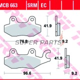 Τακάκια φρένων -TRW- MCB663, Honda CBF/NSR/VT Shadow/XL Varadero 75-250 1992-2013; Keeway Speed 125/150 2006; Kawasaki Eliminator/KLX/KVF/KX/Z 65-400 1997-2020; Kymco Agility/Dink/Grand Dink/Like/Movie/Pulsar/Quannon/Super9/Yager/Zing 50-250 1997-2019; MZ